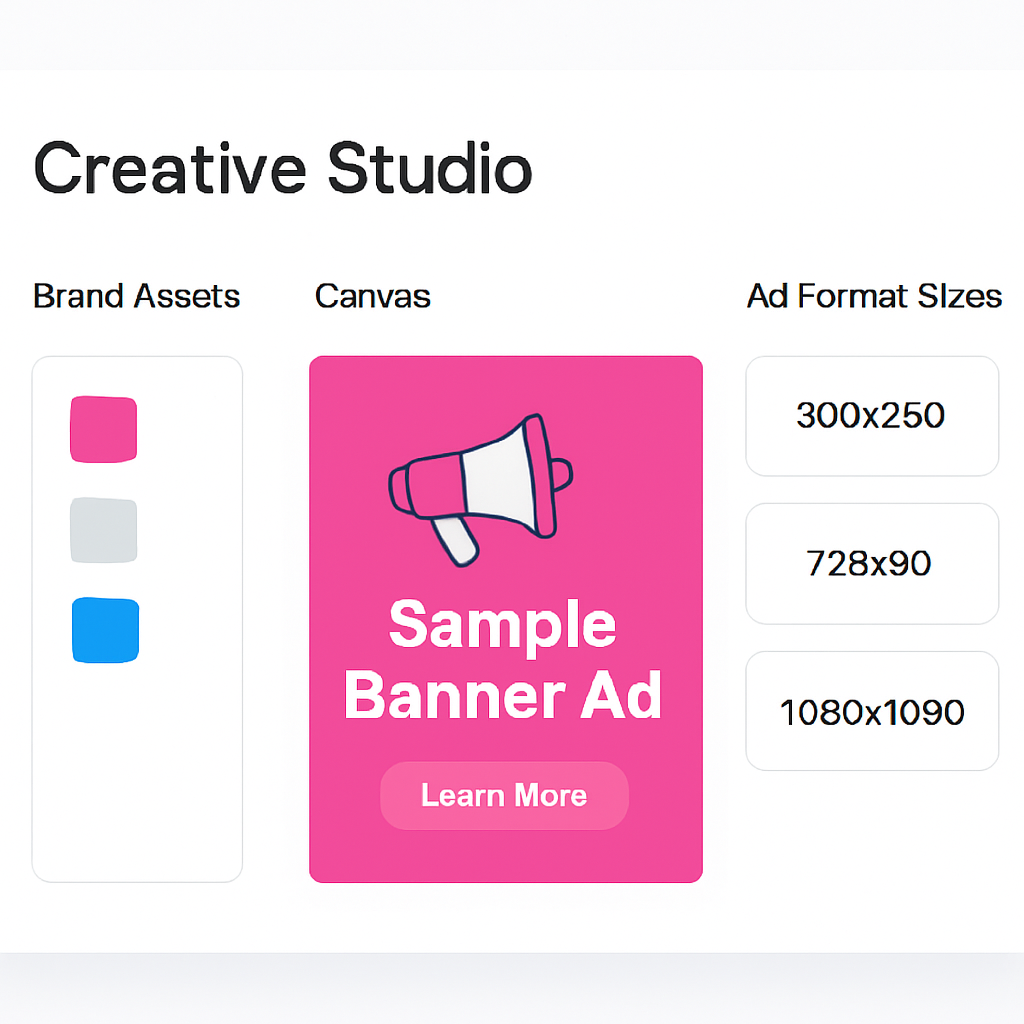 Loov creative studio building a display banner with format size variations